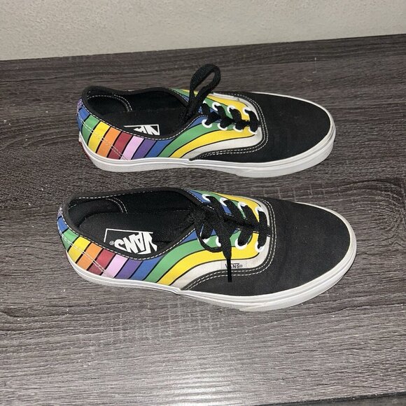 Vans Authentic Refract Rainbow Athletic Skate Sneakers Women’s 7.5 Men’s 6 - Picture 3 of 8